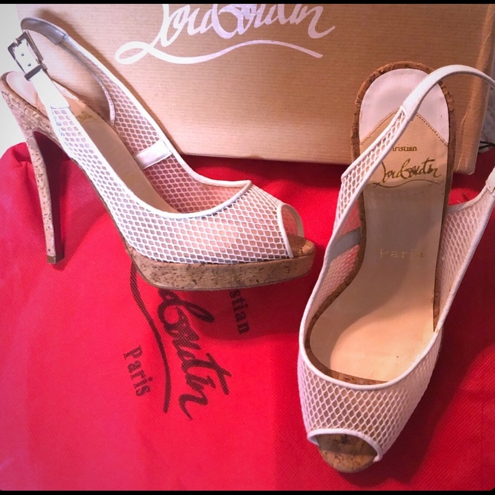 ♥️Authentic Christian Louboutin Mesh Peep Toes♥️